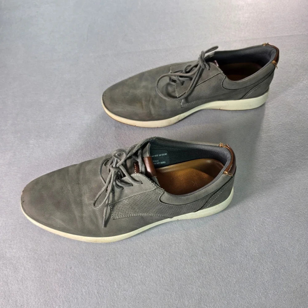 Maddox Braxton Mens Grey Hybrid Oxford Sneakers Dress Shoes Size 10.5M